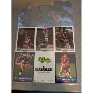 Classic Trading Cards Multi 1992 Kay-Bee Draft Picks Promo Sheet Howard Laettner